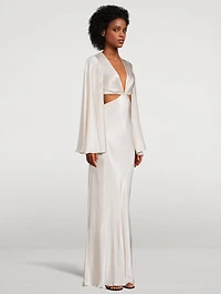 La Lune Cut-Out Satin Gown