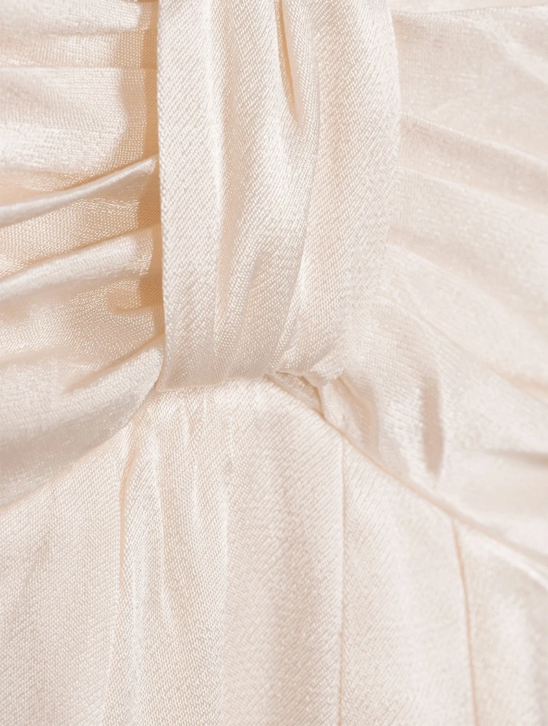 La Lune Strapless Satin Gown