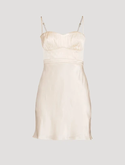 La Lune Bustier Satin Mini Dress