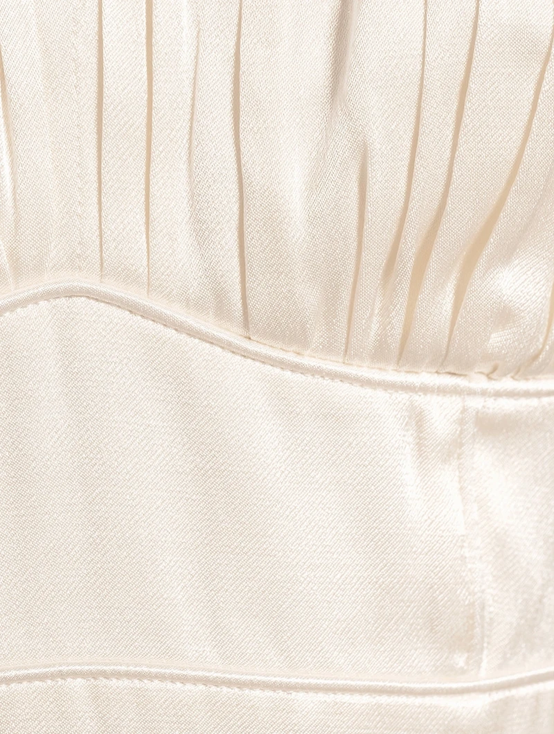 La Lune Bustier Satin Mini Dress