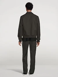 Wool-Blend Twill Bomber Jacket