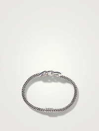Sterling Silver And Blue Sapphire Classic Chain Asli Bracelet