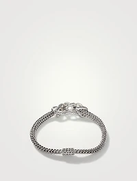 Sterling Silver And Blue Sapphire Classic Chain Asli Bracelet