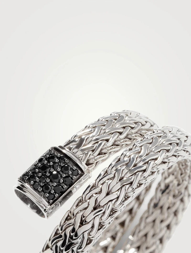 Classic Chain Bracelet with Pavé Black Sapphire