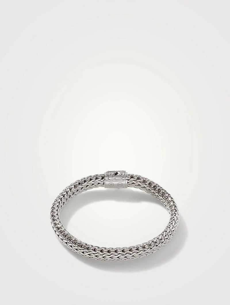Classic Chain Bracelet with Pavé Black Sapphire