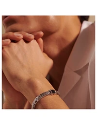 Classic Chain Bracelet with Pavé Black Sapphire