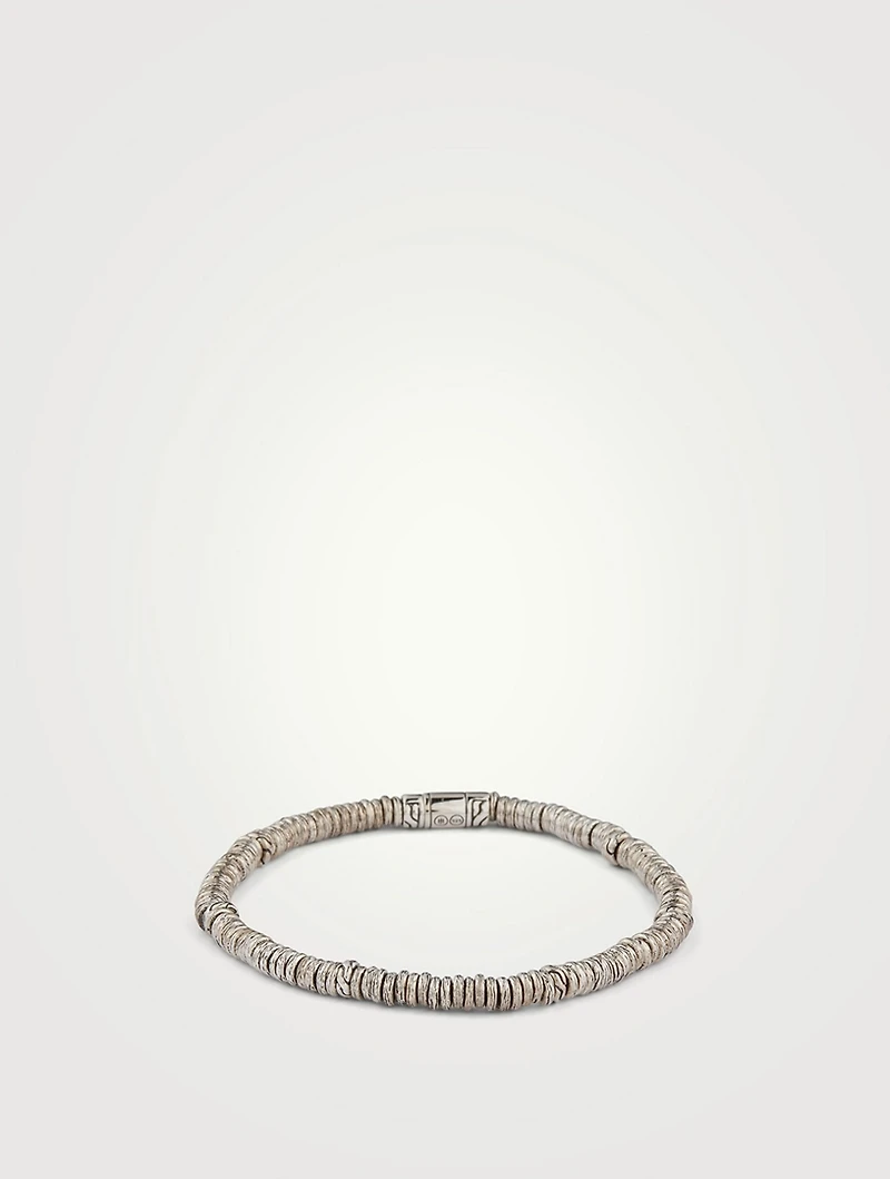 Sterling Silver Heishi Beaded Bracelet