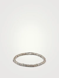 Sterling Silver Heishi Beaded Bracelet