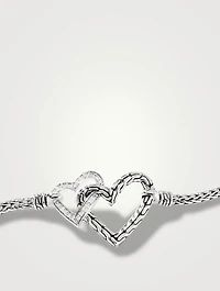 Manah White Diamond Interlocking Station Bracelet