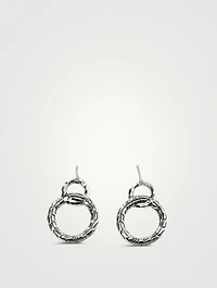 Carved Chain Interlocking Stud Earrings
