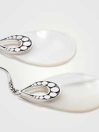 Mother Of Pearl Dot Teardrop Earrings