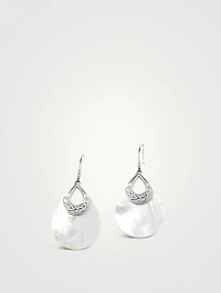 Mother Of Pearl Dot Teardrop Earrings