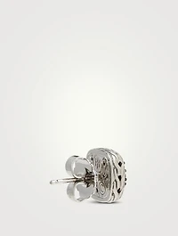 Classic Chain 12MM Silver Stud Earrings