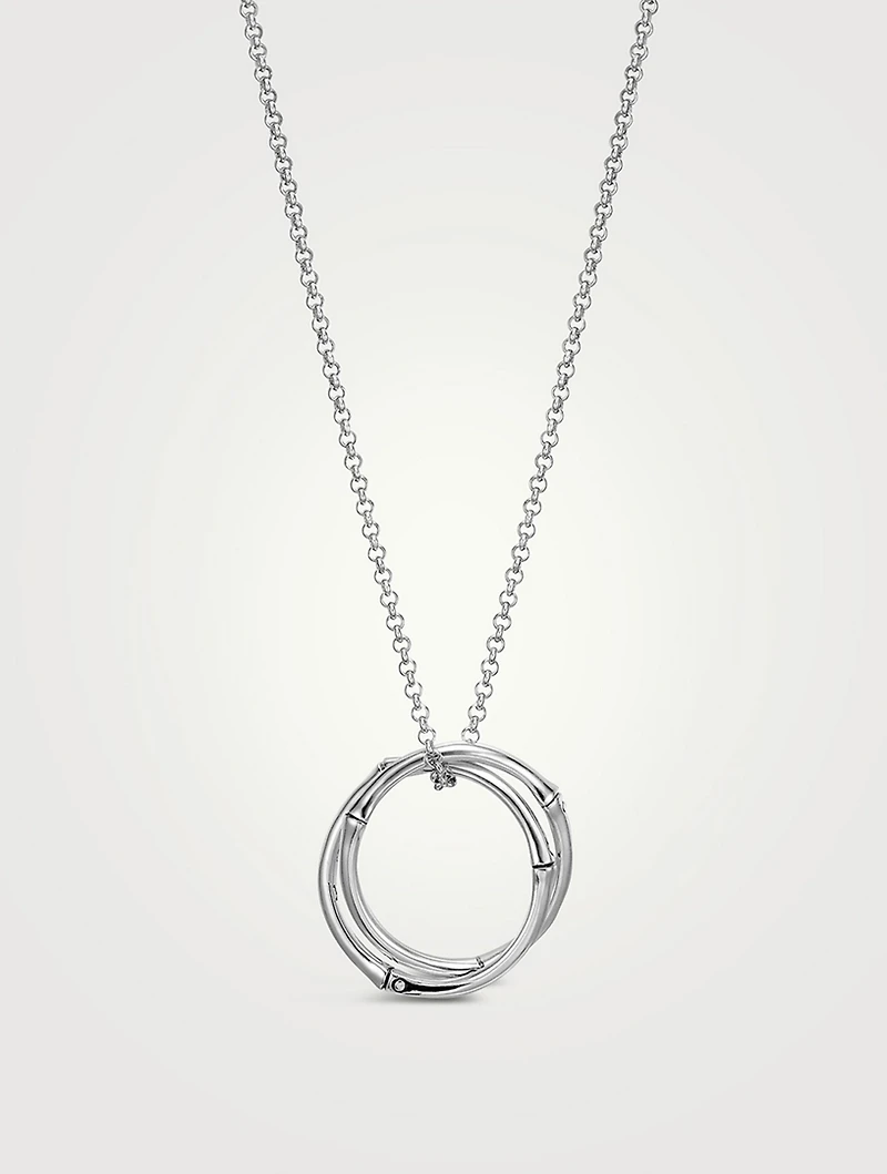Bamboo Interlocking Pendant Necklace