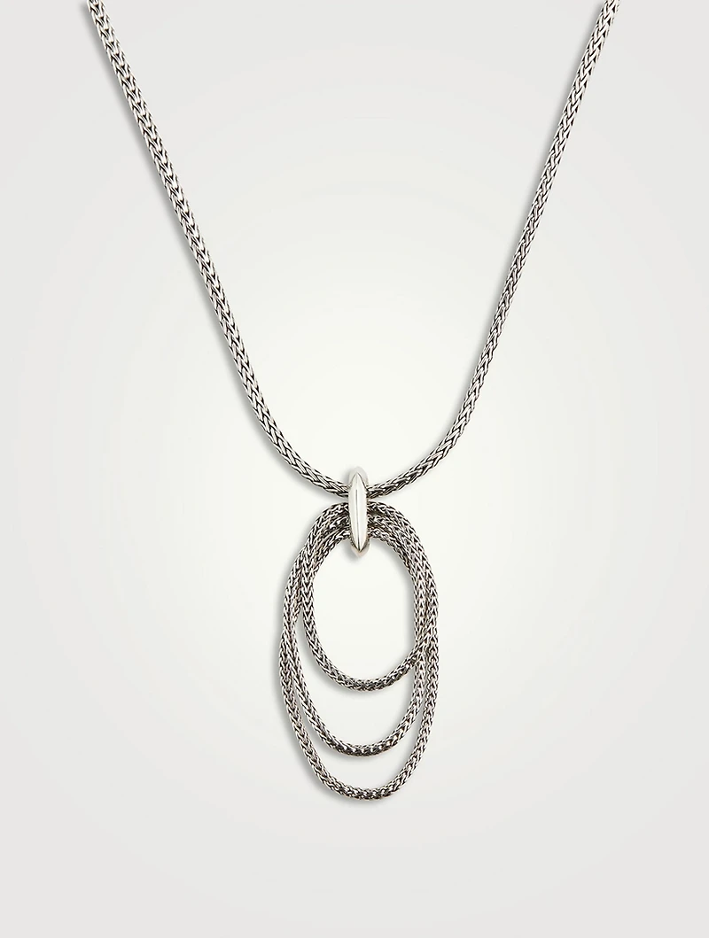 Classic Chain Link Drop Pendant Necklace