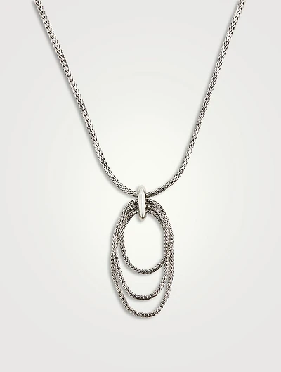 Classic Chain Link Drop Pendant Necklace