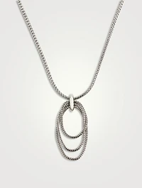 Classic Chain Link Drop Pendant Necklace