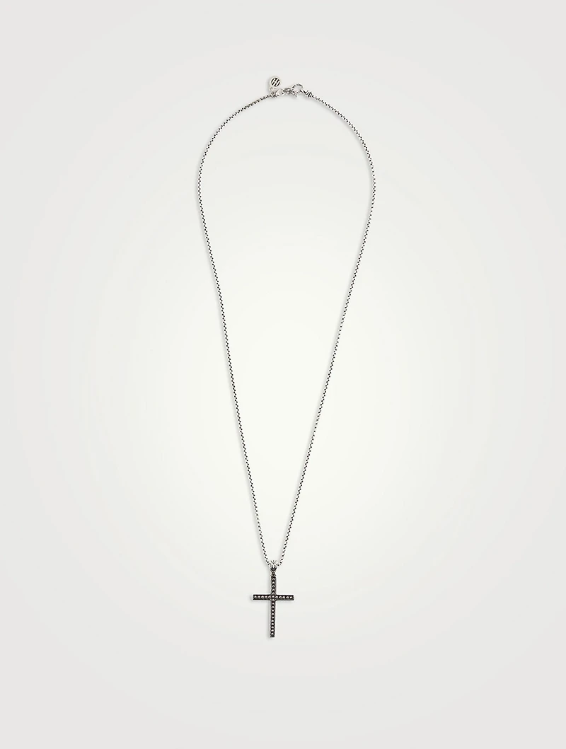 Sterling Silver Jawan Cross Pendant Necklace