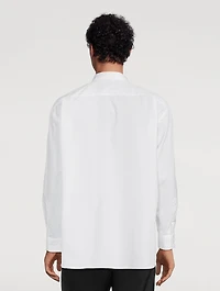 Cotton Shirt With Logo Embroidery