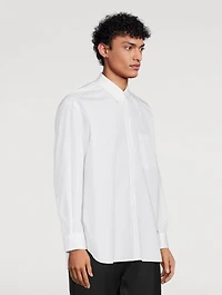 Cotton Shirt With Logo Embroidery