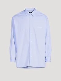 Cotton Shirt With Logo Embroidery