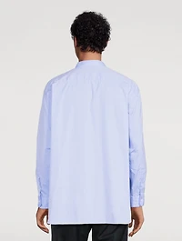 Cotton Shirt With Logo Embroidery