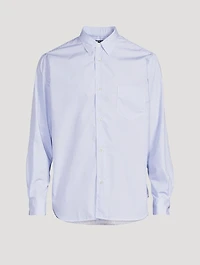 Striped Cotton Shirt With Logo