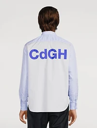 Striped Cotton Shirt With Logo