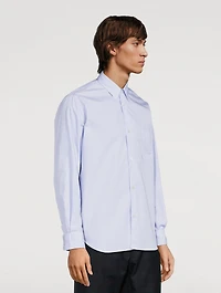 Striped Cotton Shirt With Logo