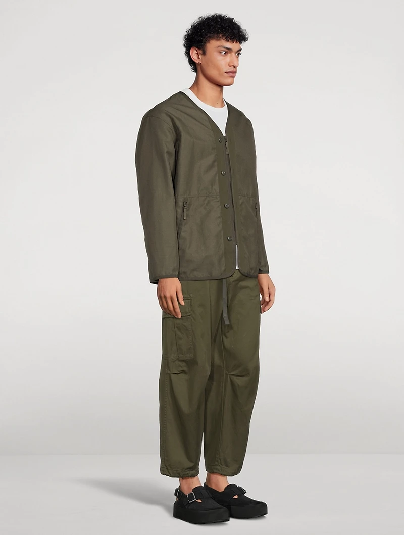 Collarless Zip Jacket