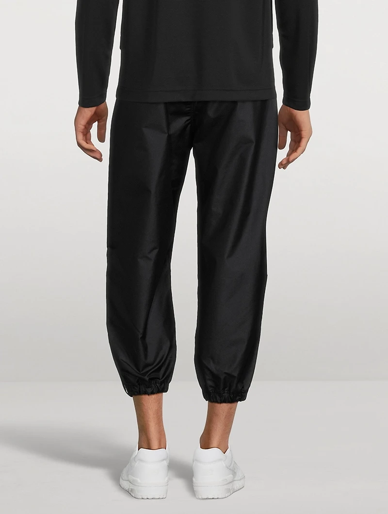 Coated Drawstring Relaxed Pants