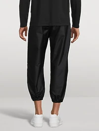 Coated Drawstring Relaxed Pants