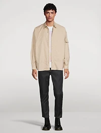 Cotton-Blend Slim-Fit Jeans With Belt