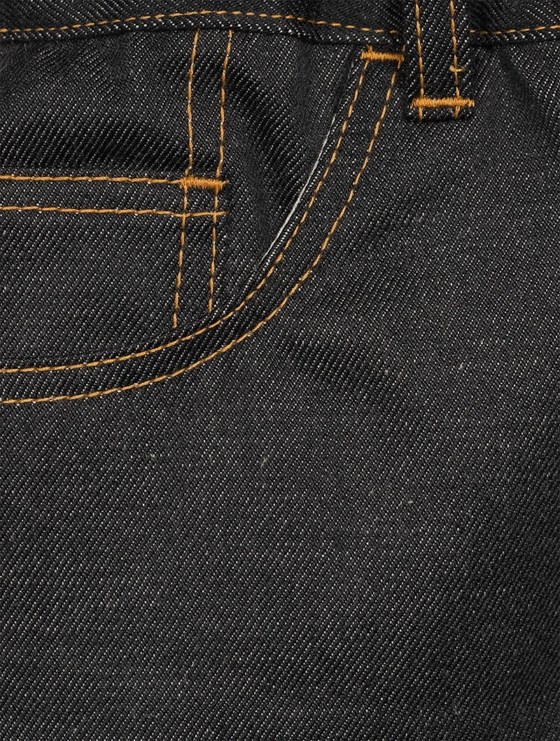 Cotton-Blend Slim-Fit Jeans With Belt