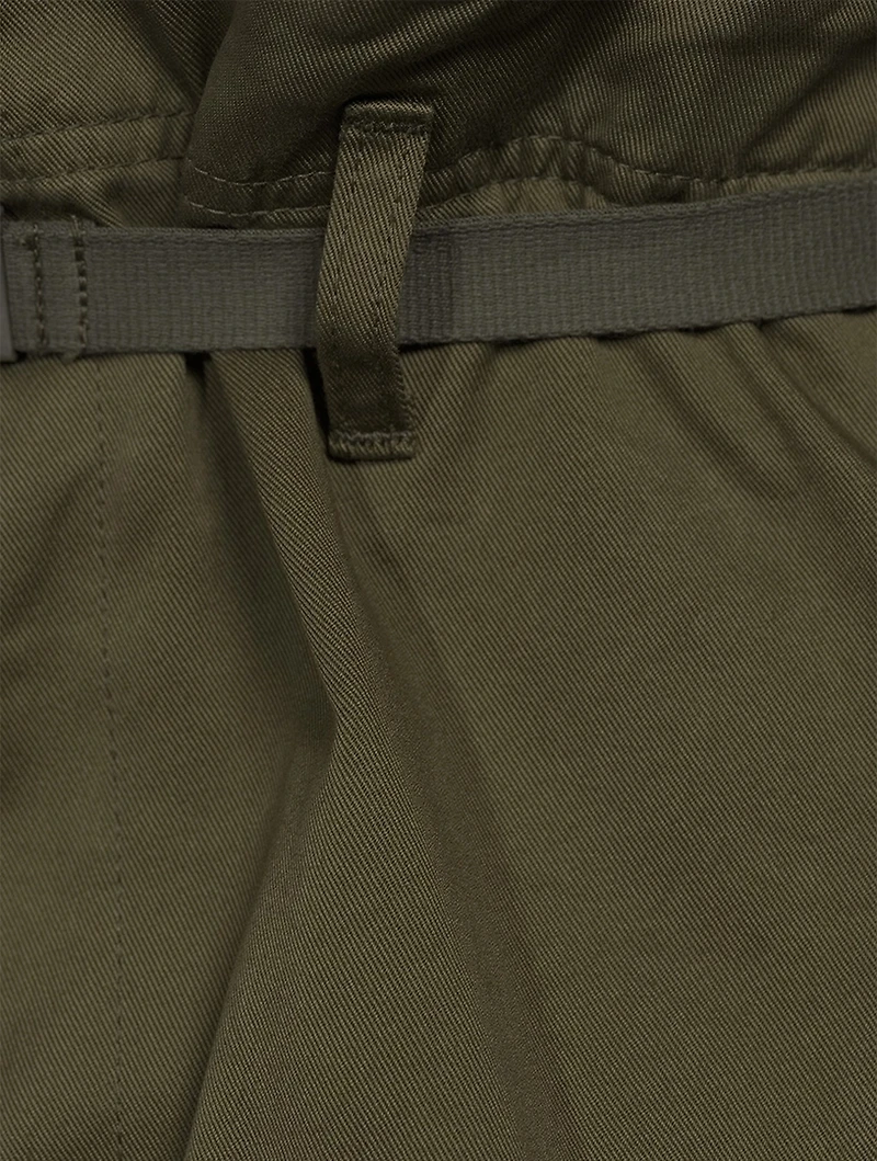 Cotton Straight-Leg Cargo Pants With Belt