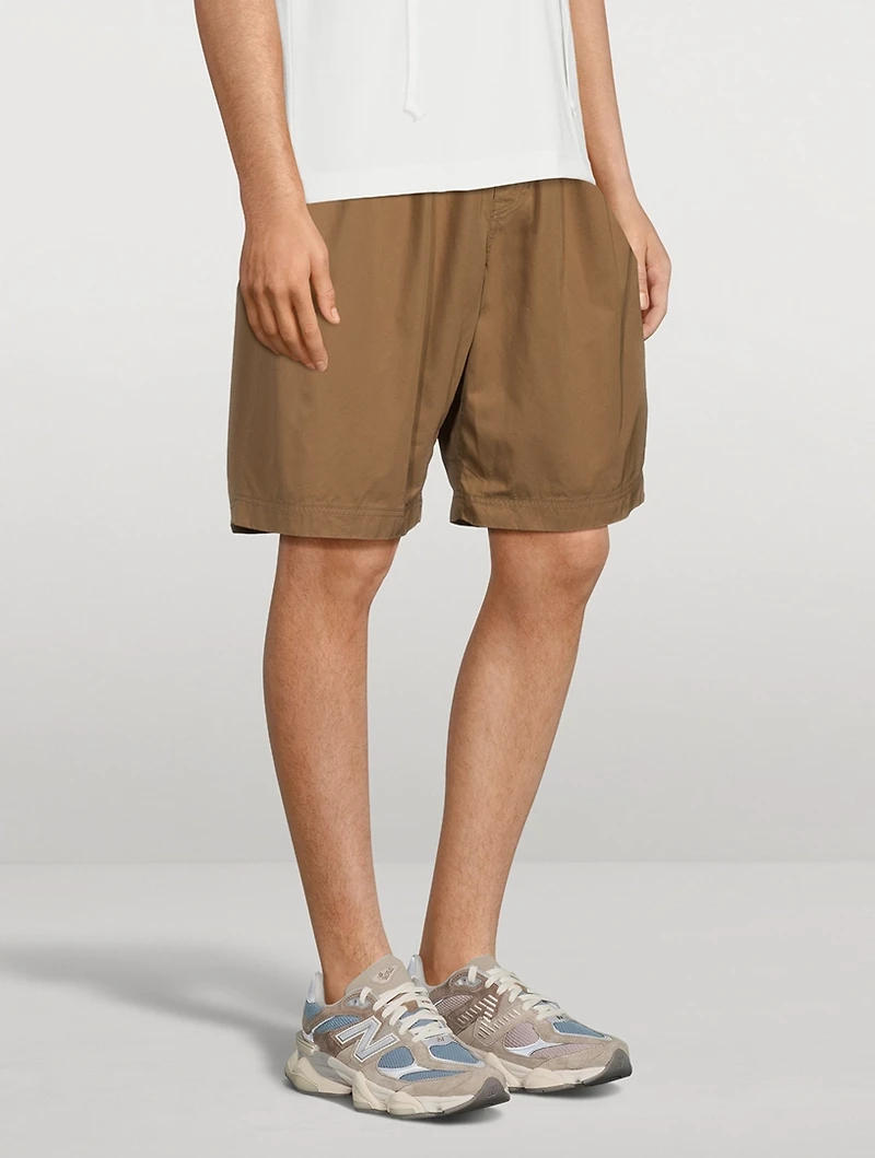 Cotton Shorts With Belt