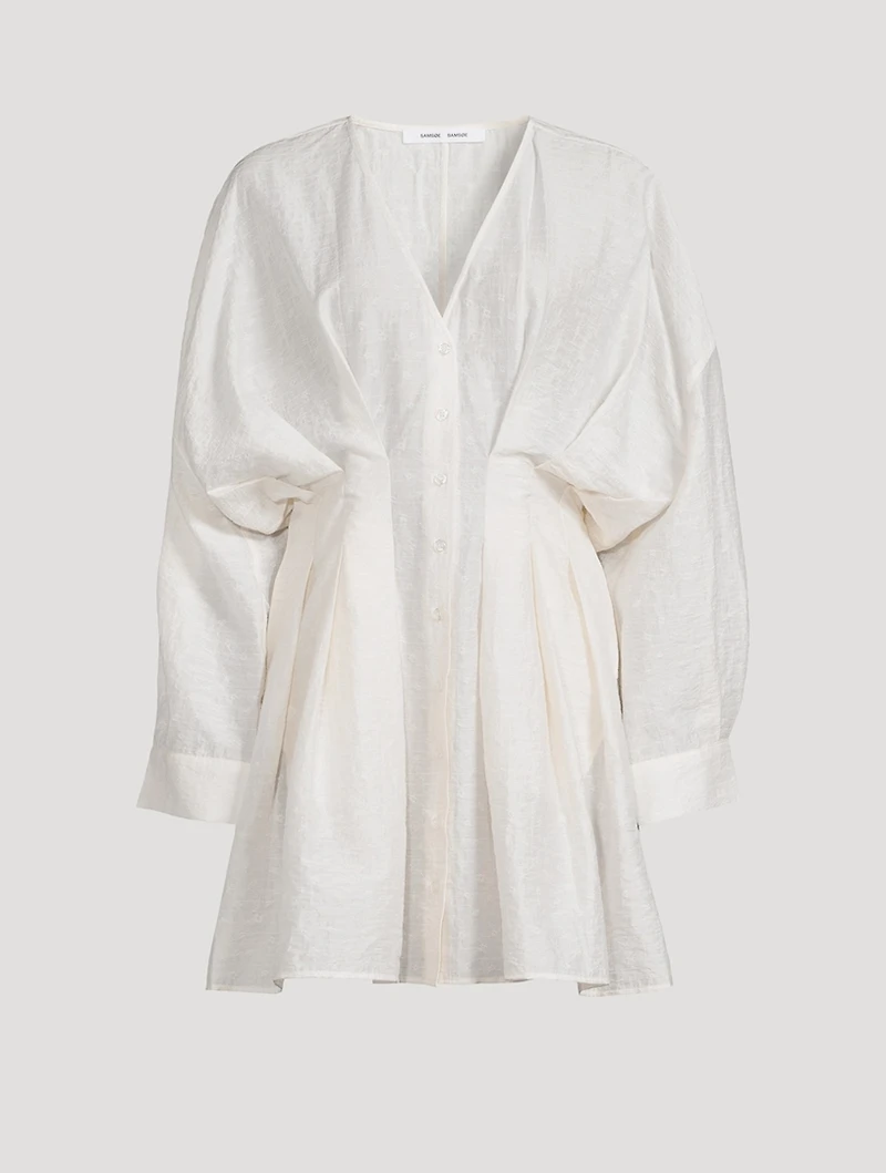 Engla Pleated Mini Dress
