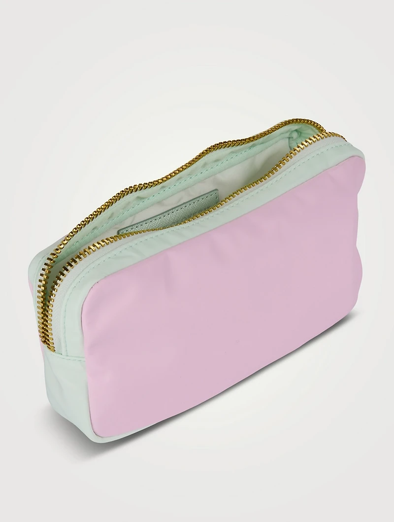 Small Colourblock Nylon Pouch