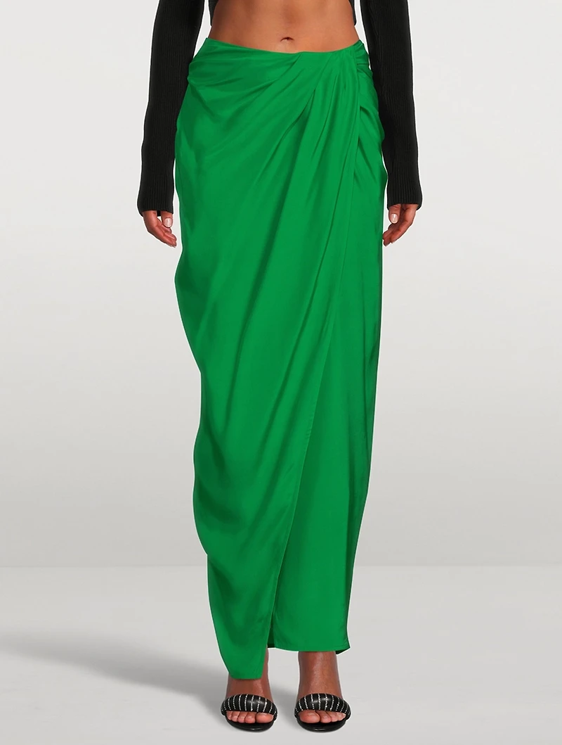 Paita Silk Wrap Maxi Skirt
