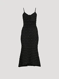 Beaded Knit Midi Dress