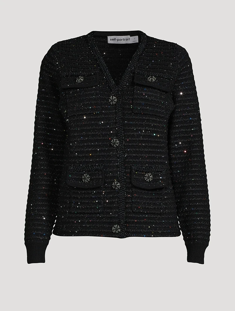 Sequin Knit Cardigan