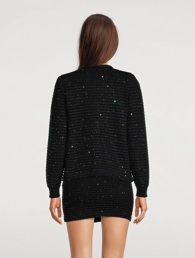 Sequin Knit Cardigan