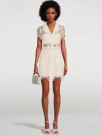 Rose Lace Mini Dress