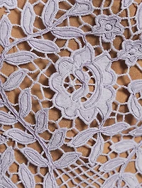 Rose Lace Peplum Mini Dress