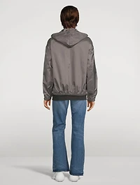 Nylon Zip Jacket With Inflated Logo