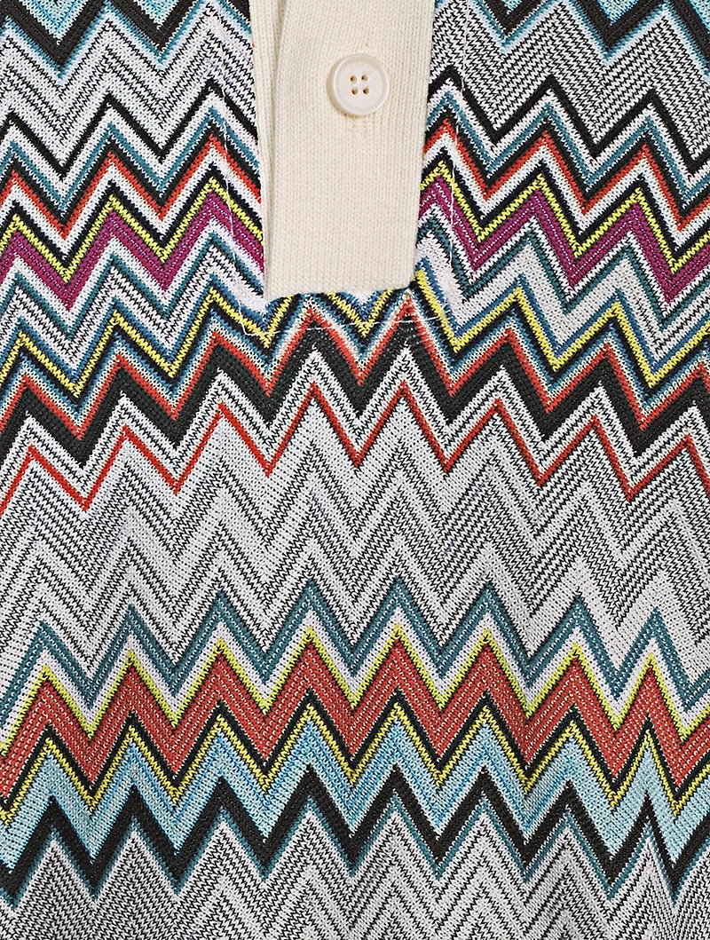 Cotton And Silk Polo Shirt