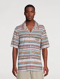 Cotton-Blend Short-Sleeve Shirt