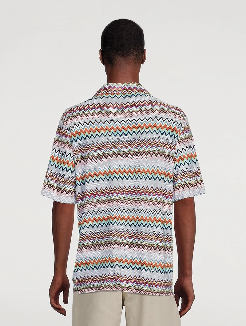 Cotton-Blend Short-Sleeve Shirt