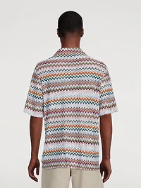 Cotton-Blend Short-Sleeve Shirt