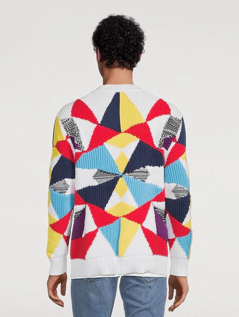 Cotton-Blend V-Neck Cardigan